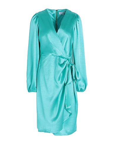 CLOSET Vestito midi Turchese 52% Poliestere riciclato, 48% Poliestere