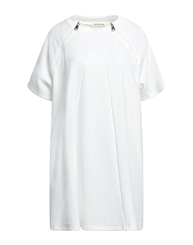 KENGSTAR Short dress White 95% Cotton, 5% Elastane