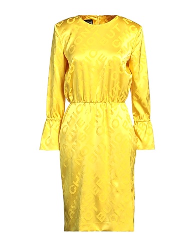 BOUTIQUE MOSCHINO Vestito corto Giallo 64% Viscosa, 34% Poliestere, 2% Elastan