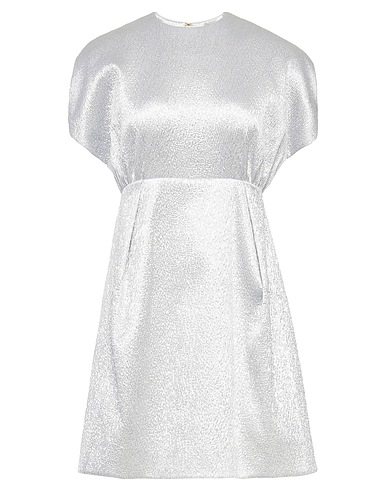 EMILIA WICKSTEAD Kurzes Kleid Silber 56% Polyester, 31% Polyamid, 13% Andere Fasern