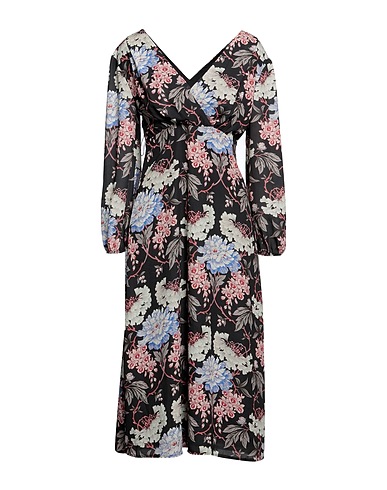 MEM.JS Midi dress Black 100% Polyester