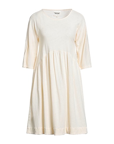 ALESSIA SANTI Short dress Cream 50% Cotton, 50% Linen