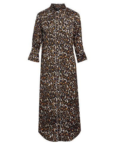 R13 Long dress Chocolate brown 100% Cupro