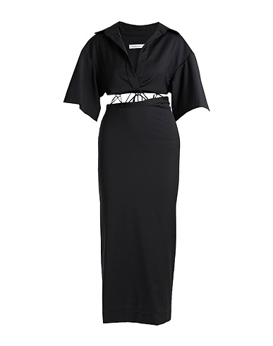 CHRISTOPHER ESBER Long dress Black 98% Wool, 2% Elastane