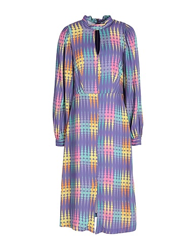 CLOSET Vestido midi Morado 100% Viscosa