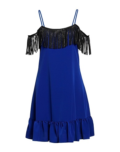 DENNY ROSE Short dress Bright blue 100% Polyester