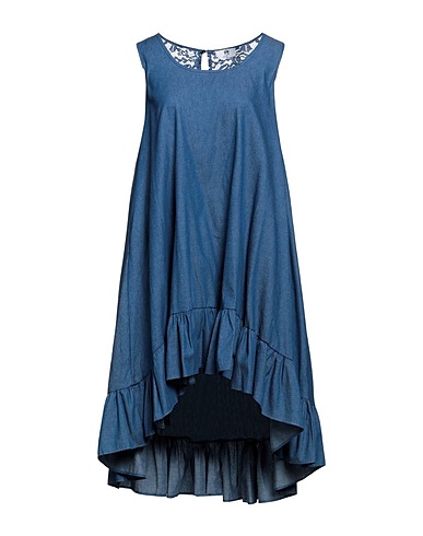 GAI MATTIOLO Short dress Blue 97% Polyester, 3% Elastane, Cotton