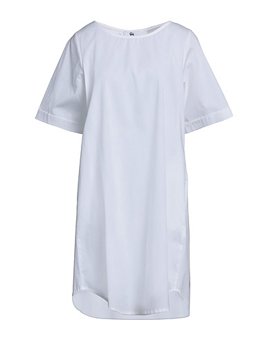GAI MATTIOLO Short dress White 98% Cotton, 2% Elastane