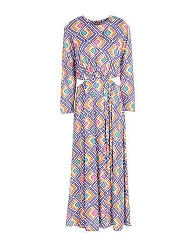 CLOSET Vestido midi Morado 100% Viscosa