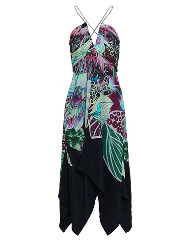 ROBERTO CAVALLI Midi dress Midnight blue 100% Silk