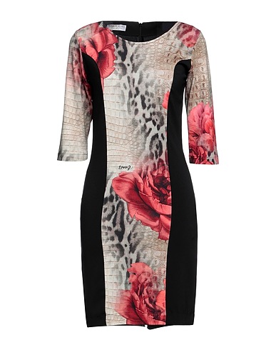 EAN 13 Sheath dress Black 78% Viscose, 20% Metal, 2% Elastane