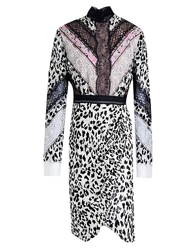 GIAMBATTISTA VALLI Short dress Black 48% Silk, 27% Polyamide, 25% Viscose, Cotton, Polyester
