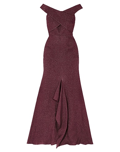 ROLAND MOURET Elegant dress Dark purple 66% Viscose, 34% Polyamide, Acetate, Elastane