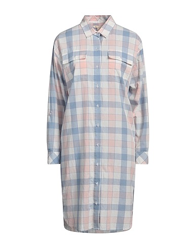 BARBOUR Vestito chemisier Blu chiaro 70% Cotone, 30% Lino