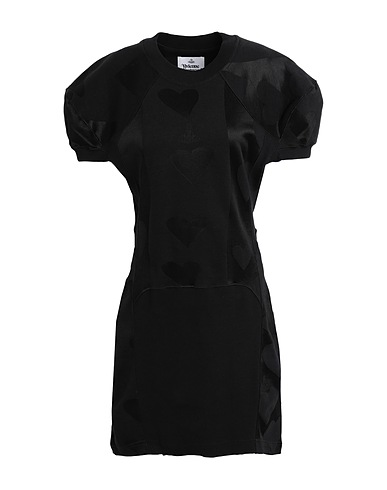 VIVIENNE WESTWOOD Sheath dress Black 63% Cotton, 26% Viscose, 9% Polyamide, 2% Elastane