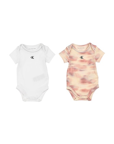 CALVIN KLEIN JEANS Baby bodysuit White 93% Cotton, 7% Elastane