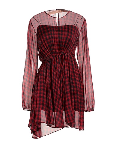 N°21 Short dress Red 100% Silk