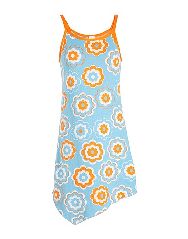 8 by YOOX Short dress ORGANIC COTTON JACQUARD KNIT MINI DRESS
 Light blue 100% Organic cotton