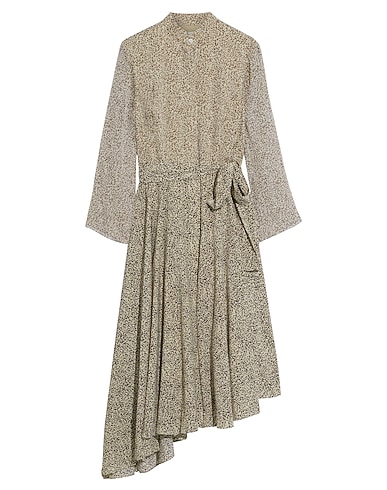 MIKAEL AGHAL Midi dress Sage green 100% Polyester