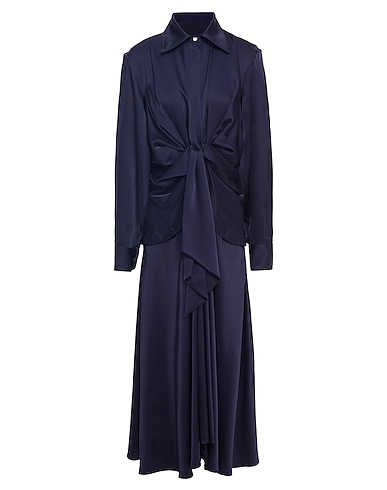 VICTORIA BECKHAM Elegantes Kleid Marineblau 87% Triacetat, 13% Polyester, Perlmutt