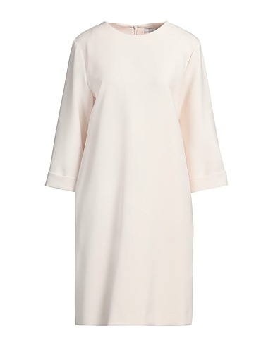 PESERICO Midi dress Ivory 63% Polyester, 27% Viscose, 7% Cotton, 3% Elastane