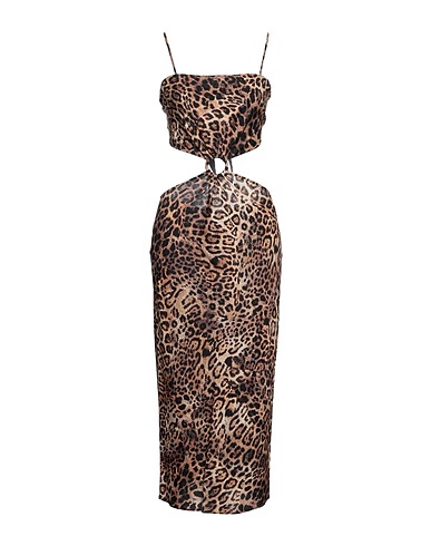 PINKO Langes Kleid Beige 97% Viskose, 3% Elastan