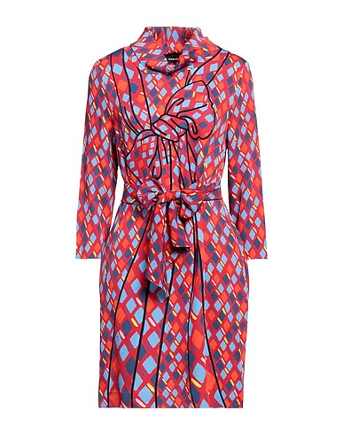 MARANI Short dress Red 96% Polyester, 4% Elastane