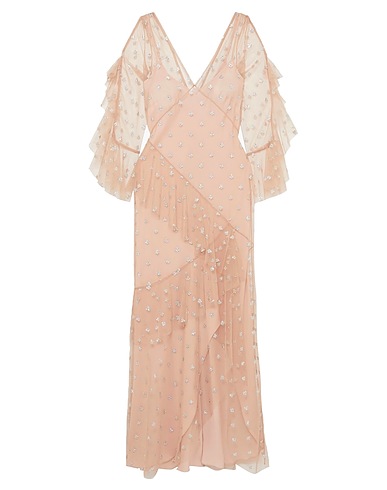 TEMPERLEY LONDON Elegant dress Light brown 100% Polyamide, Mother-of-pearl