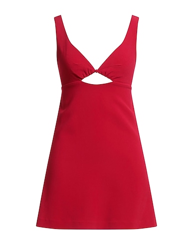 AMI ALEXANDRE MATTIUSSI Short dress Red 98% Viscose, 2% Elastane