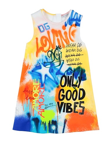 DOLCE&GABBANA Dress Yellow 90% Cotton, 10% Elastane