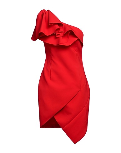 LES HOMMES - FEMME Short dress Red 97% Polyester, 3% Elastane