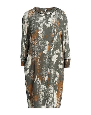 MANILA GRACE Short dress Military green 100% Viscose