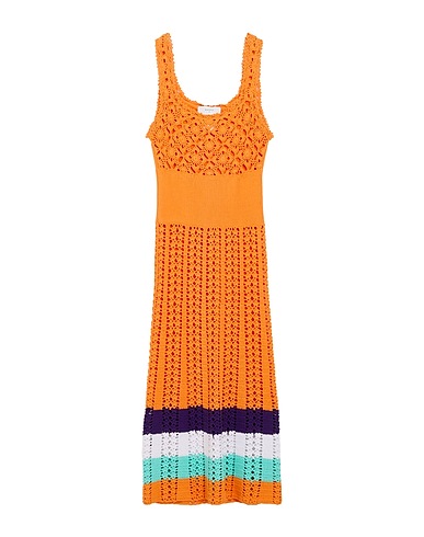 BEATRICE .B Midi dress Orange 100% Cotton