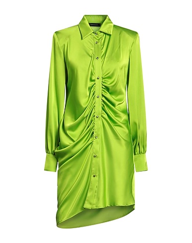 LES BOURDELLES DES GARÇONS Hemdkleid Limettengrün 98% Polyester, 2% Elastan