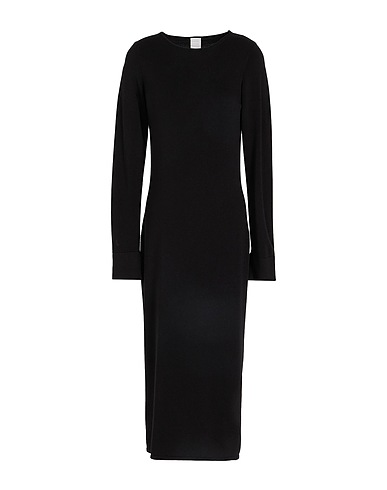 8 by YOOX Midi dress VISCOSE BACKLESS LONG DRESS
 Black 70% Viscose, 28% Recycled polyester, 2% Elastane