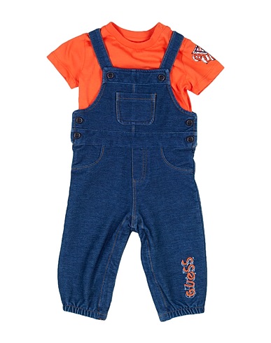 GUESS Baby jumpsuit  Orange 100% Cotton, Polyester, Elastane