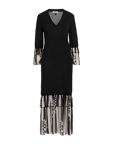 TWINSET Long dress Black 100% Cotton