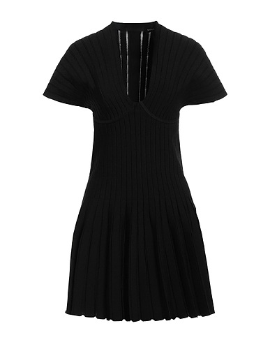 BALMAIN Short dress Black 62% Viscose, 13% Polyester, 10% Cotton, 10% Synthetic fibers, 5% Polypropylene