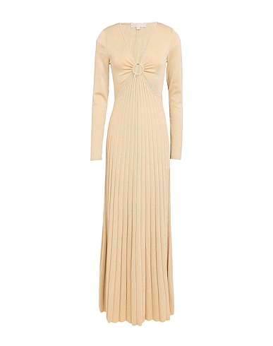 MICHAEL MICHAEL KORS Long dress Sand 64% Viscose, 22% Nylon, 6% Polyester, 5% Metallic fiber, 3% Elastane