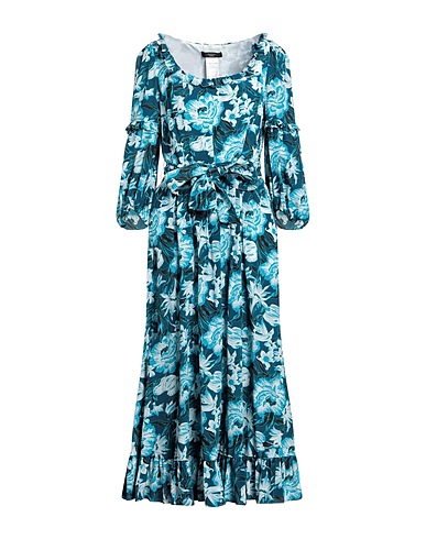 WEEKEND MAX MARA Langes Kleid Azurblau 100% Seide