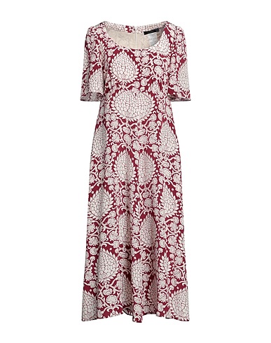 WEEKEND MAX MARA Midi dress Burgundy 100% Silk