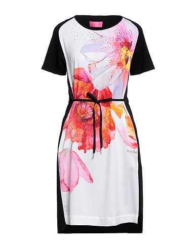 VDP VIA DELLE PERLE Short dress CLUB Black 71% Acetate, 29% Viscose