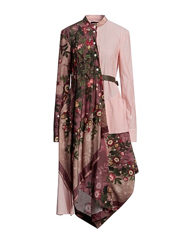 HIGH Shirt dress Plum 51% Silk, 49% Cotton, Cashmere