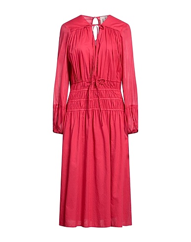 L' AUTRE CHOSE Vestito midi Magenta 100% Cotone