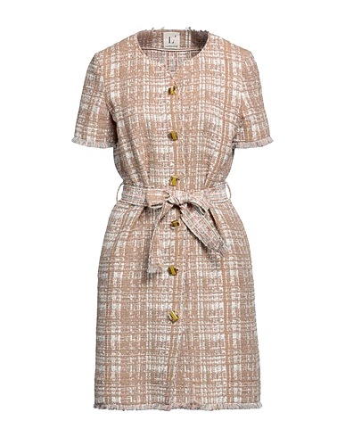 L' AUTRE CHOSE Office dress Beige 66% Cotton, 21% Polyester, 8% Acrylic, 4% Other Fibres, 1% Polyamide