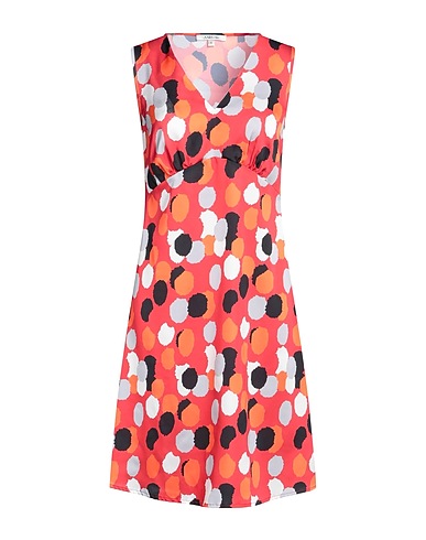 ANIS WHITE Midi dress Red 100% Polyester