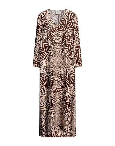 ATTIC AND BARN Long dress Brown 100% Viscose