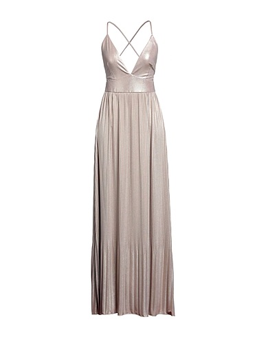 BEATRICE .B Long dress Beige 95% Polyester, 5% Elastane