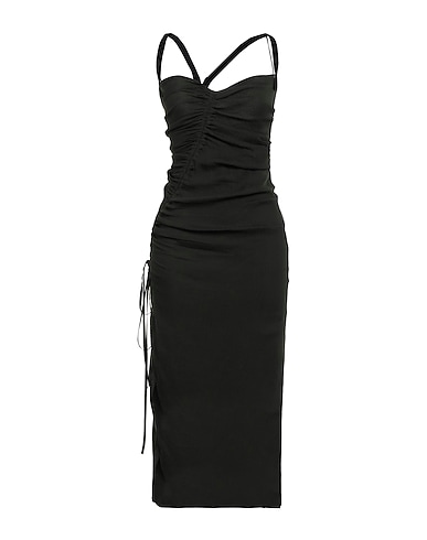 N°21 Elegant dress Military green 100% Silk