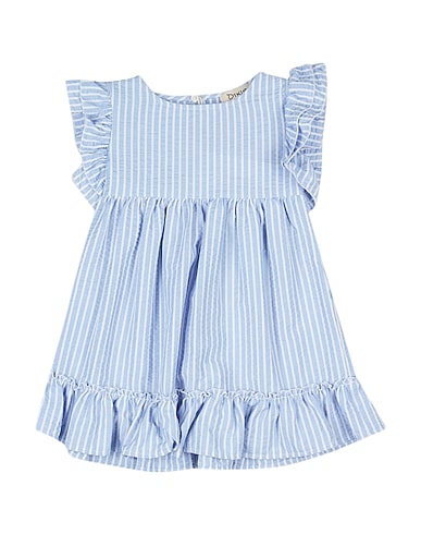 DIXIE Dress Light blue 55% Cotton, 43% Polyester, 2% Elastane